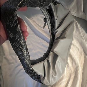Inc grey and snakeskin shoulder bag